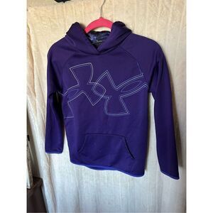 Under Armour Loose Purple Hoodie Girls Size Youth Large